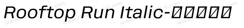 Rooftop Run Italic字体转换